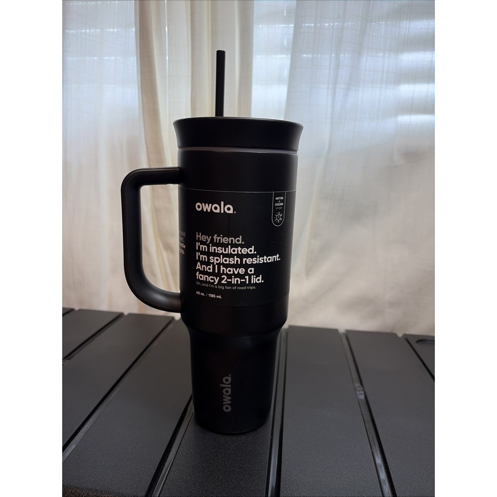 Owala 40oz Stainless Steel Tumbler with Handle And  Straw - Panther Paw - NWT
